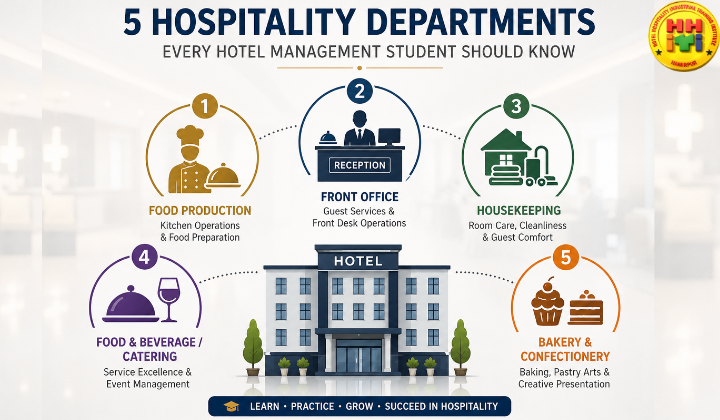 5 Hospitality Departments Every Hotel Management Student Should Know | HHITI